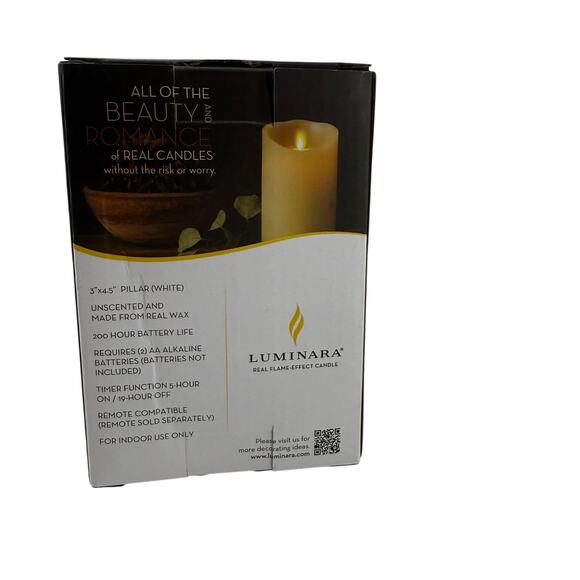 Copied - Luminara 3x4.5 Candy Cane Wide Stripe Flameless LED Pillar Candle - Picture 6 of 7